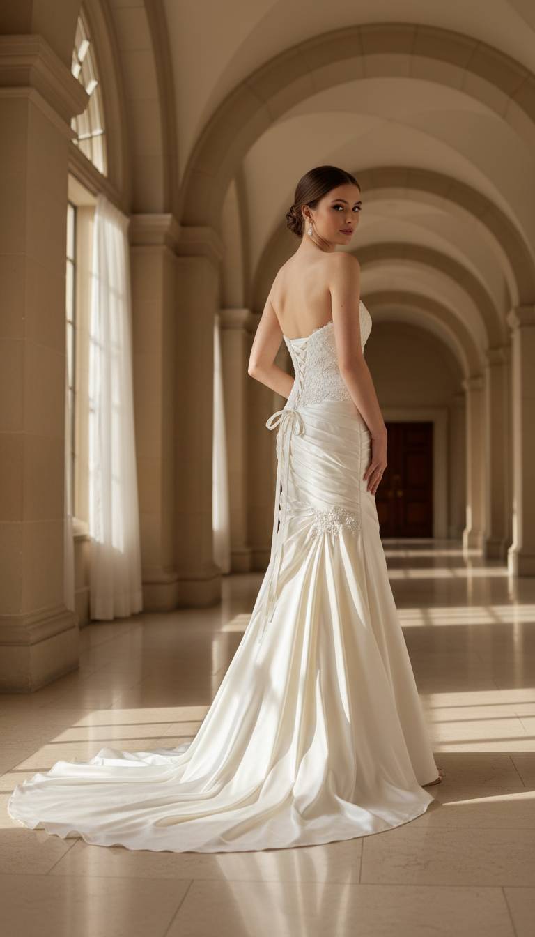 Abito sposa outlet in satin