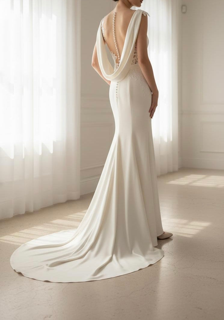ABITO SPOSA OUTLET IN SETA TG.44